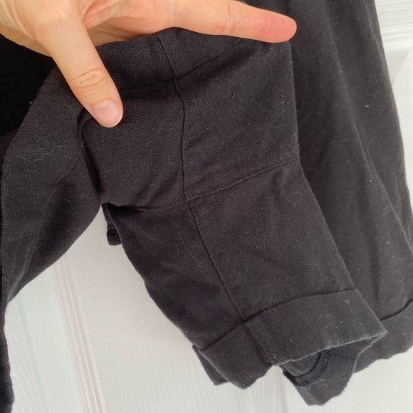 Old Navy Black Linen Short - Size L - Picture 4 of 4